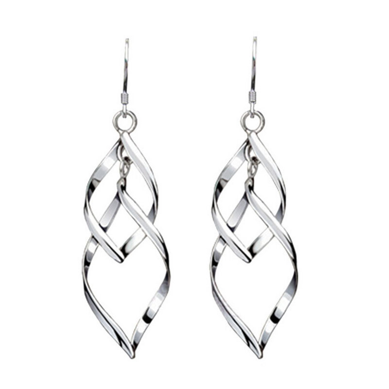 Timbro VENUS Sier Colore Orecchini lunghi a goccia per donna Ragazza Temperamento Semplicità Gioielli Regalo di compleanno Dro_voghion.com
