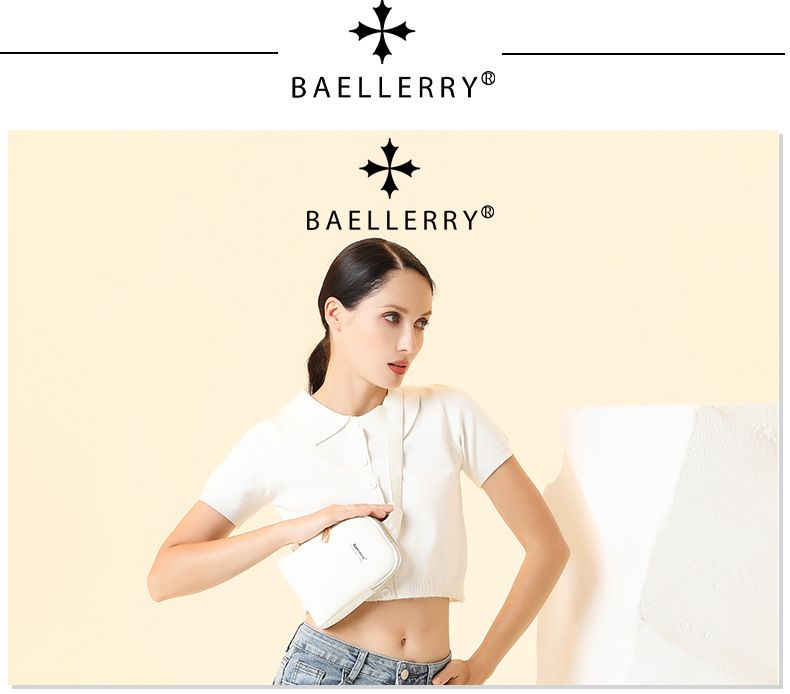 Baellerry new women's chest bag style fashion double zipper messenger bag simple and versatile mobile phone bag wholesale_voghion.com
