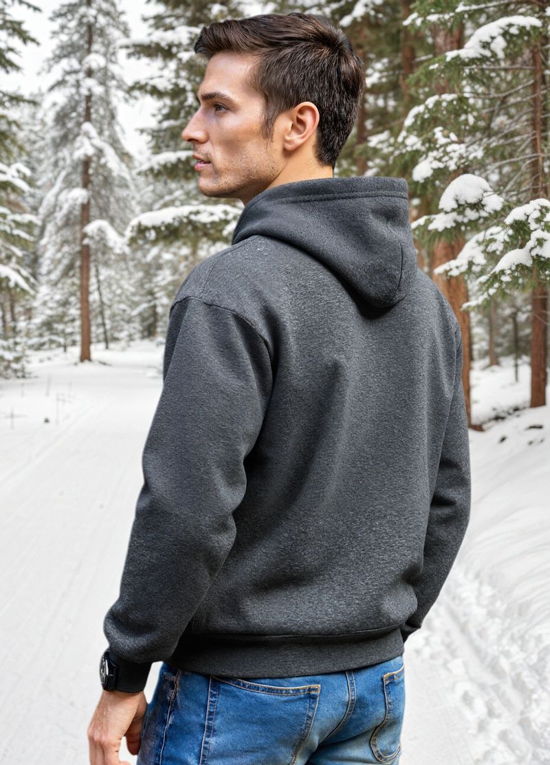 Kapuzenpullover mit Digitaldruck - Fleecegefüttert, Unisex-Pullover für die Freizeit (Schwarz, Grau, Marineblau, Beige)_voghion.com