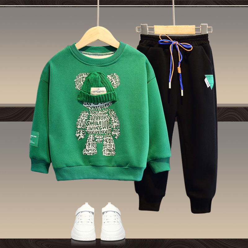 Suéter fino informal de moda para niños primavera y otoño 2023 nuevo conjunto para niños_voghion.com