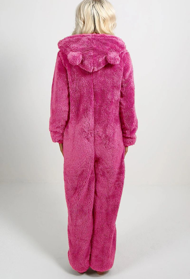 Damenbekleidung, gemütlicher Fleece-Overall mit Kapuze – warme lange Winterhose für Damen, hohe Elastizität, Übergröße erhältlich, lässiges einteiliges Outfit_voghion.com