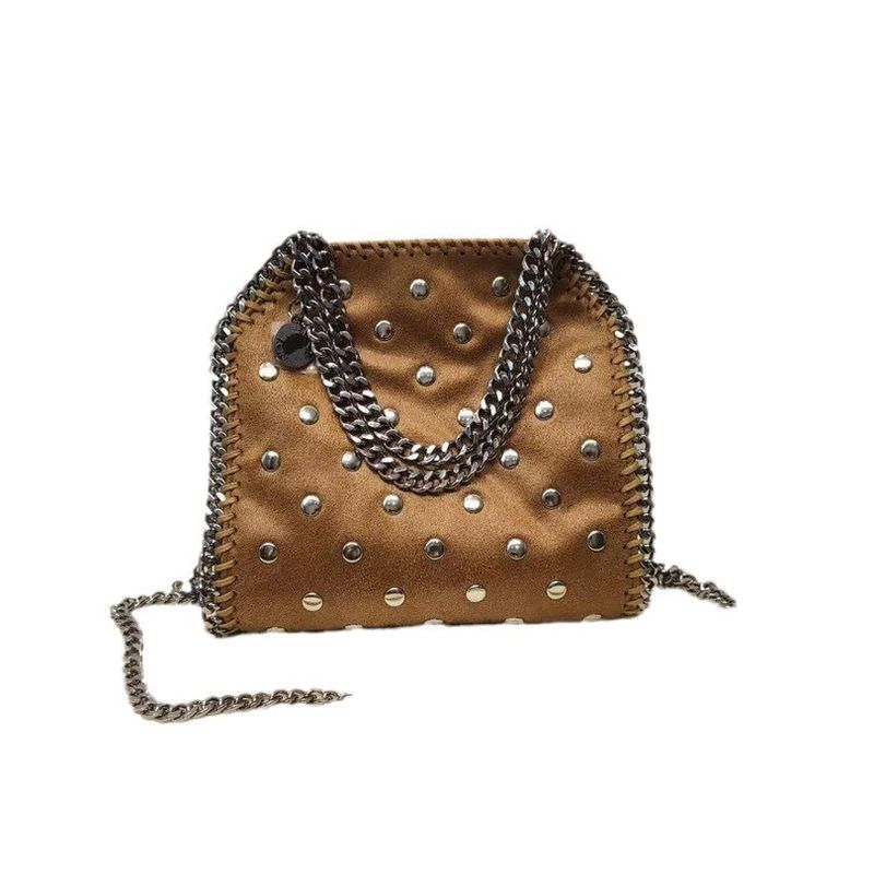 Full Grid Flat Chain Single Shoulder Small Square Fashion Versatile Tote Large Capacity Crossbody Bag_voghion.com