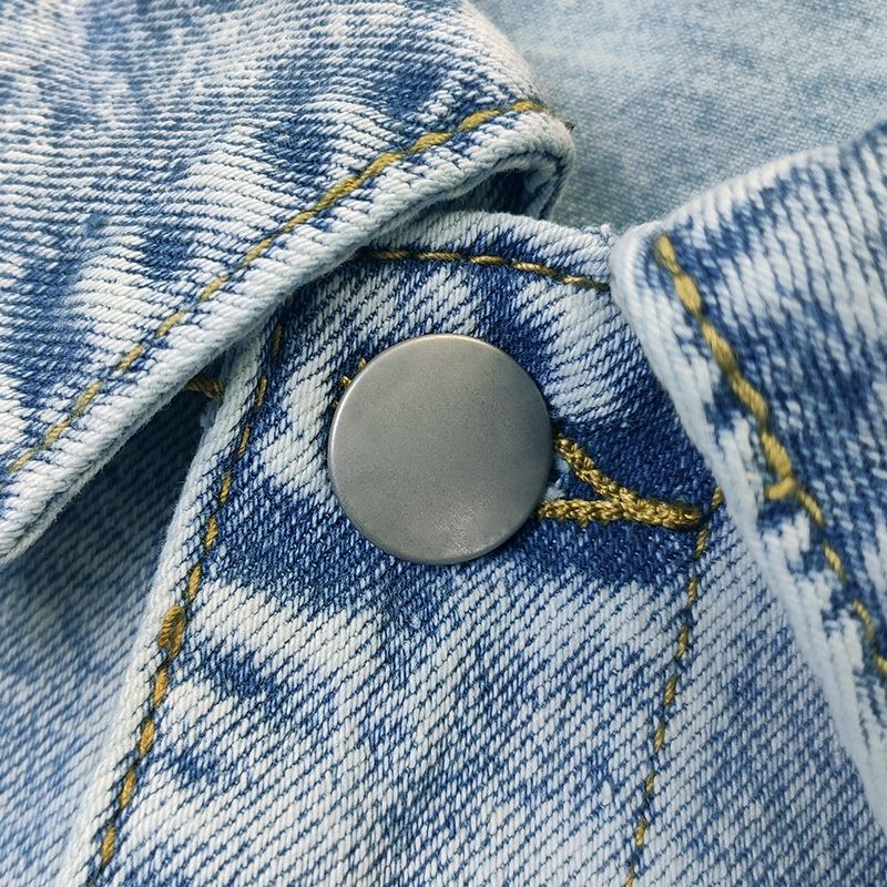 Pulse Pulse European American Cross-Border Spring And Autumn Denim Personality Slim Fit Classic Versatile Casual Men's Turn-Down_voghion.com