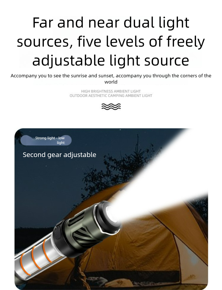 Tenda da campeggio magnetica triangolare ricaricabile portatile di tipo C, repellente per zanzare a LED multifunzione per esterni_voghion.com