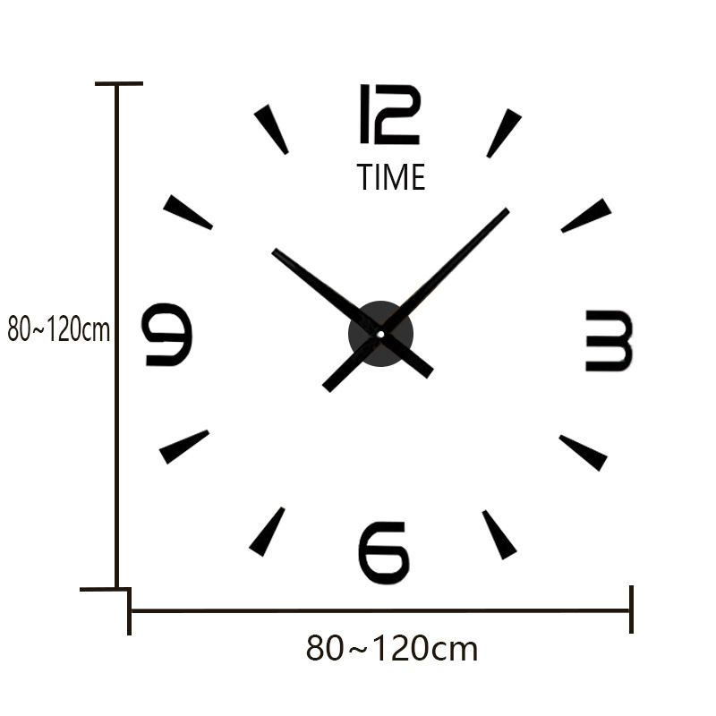 Dreidimensionales Acryl-Wohnzimmer, TV-Hintergrund-Wandaufkleber, leuchtende Uhr, kreative dekorative Uhr_voghion.com