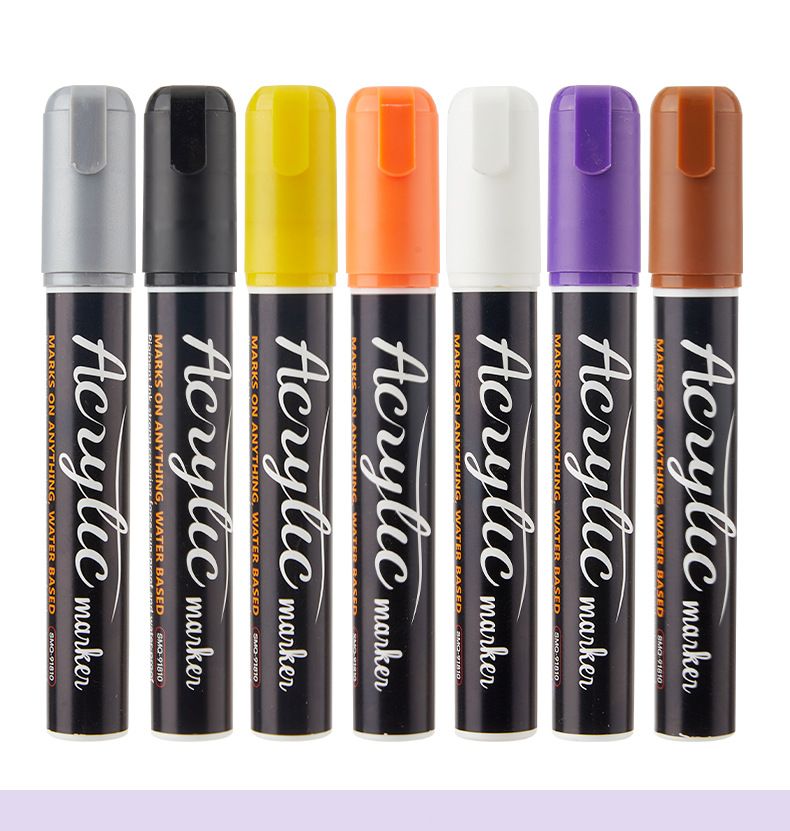 10 mm quadratisches Acrylmarker-Set – 12 leuchtende Farben für Studenten, Künstler und Heimwerker – schnelltrocknend, mischbar, ideal zum Skizzieren_voghion.com