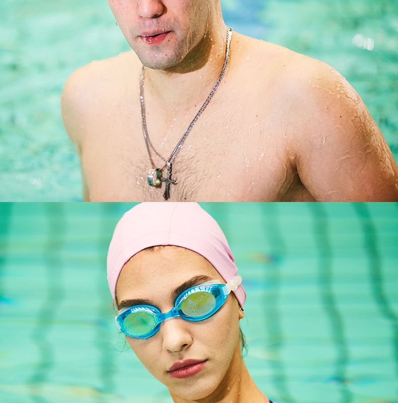 Schwimmbrille mit großem Rahmen, Silikon, Antibeschlag-Brille, HD, wasserdicht, beschlagfrei, transparent, Schwimmbrille, flache Sportausrüstung_voghion.com