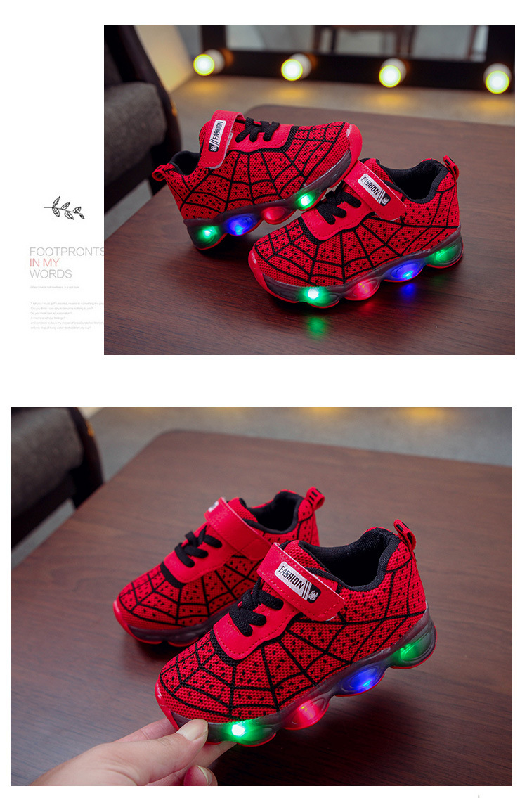 Spring And Autumn Children's Shoes Children's Light Shoes Running Shoes For Boys And Girls Baby Flashing Single Shoes Led Light Sneakers Net Surface_voghion.com
