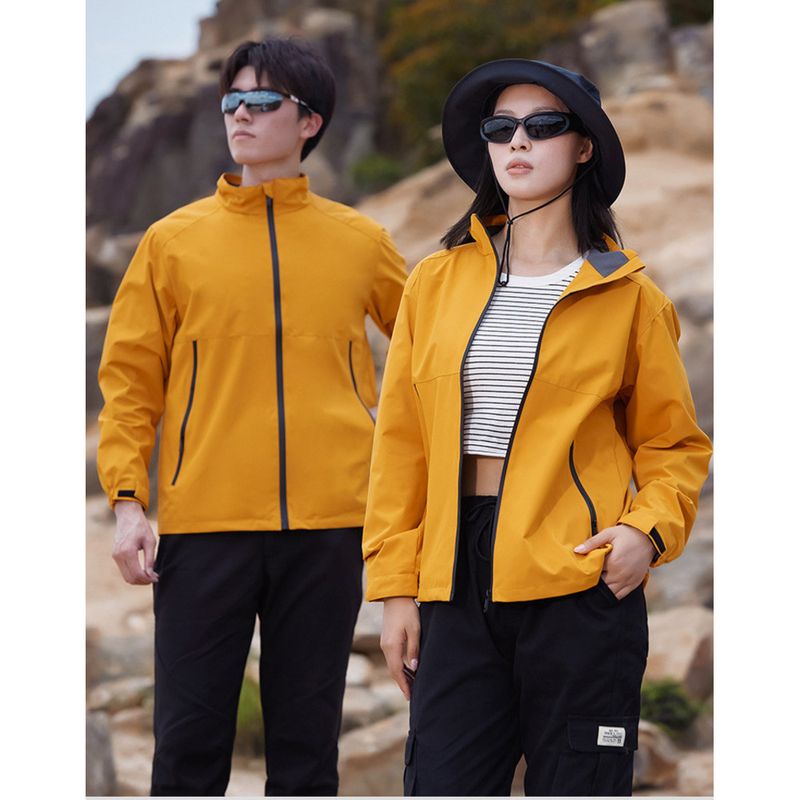 Men's Three-Proof Workwear Stand Collar Jacket Outdoor Multi-Functional Thin Breathable Waterproof Coat_voghion.com