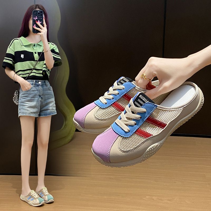 Little White Shoes Scarpe da donna casual con suola spessa per bambini Scarpe da mezza tavola traspiranti in rete Tide_voghion.com