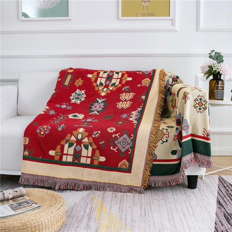 Serviette de canapé de style européen paresseux épaissie à double face, nappe de table à thé, couverture exposée domestique, coussin de canapé_voghion.com