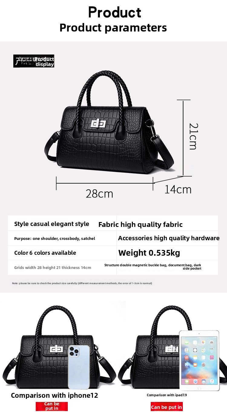Borsa a tracolla in pelle morbida ed elegante, con tracolla intrecciata, per donne, 2025, nuova, alla moda, per mamme di mezza età_voghion.com