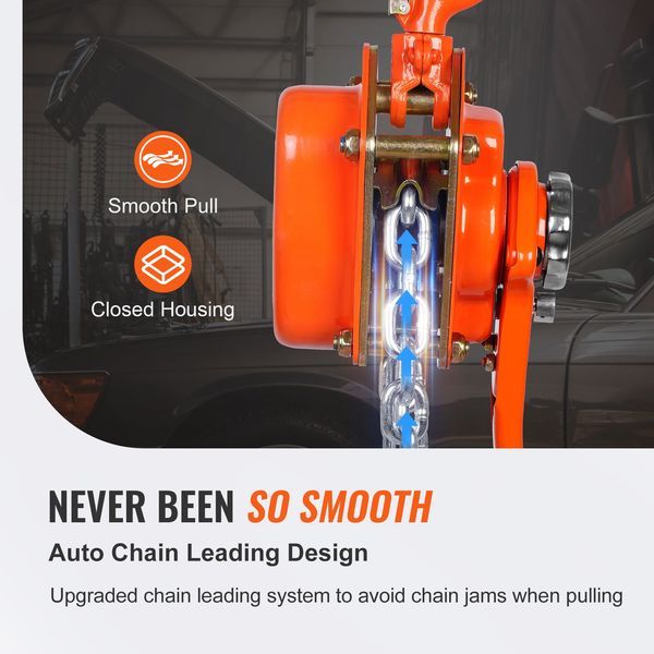 Manual Lever Chain Hoist, 3 Ton 6600 Lbs Capacity 10 FT Come Along, G80 Galvanized Carbon Steel With Weston Double-Pawl Brake, Auto Chain Leading &_voghion.com