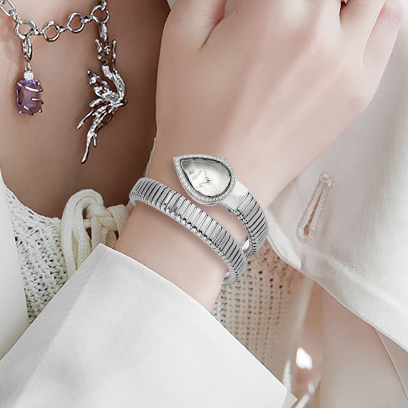 Orologio da polso da donna a forma di serpente, dal design unico, classico e squisito, intarsiato, nuovo in Europa e America, 2025_voghion.com