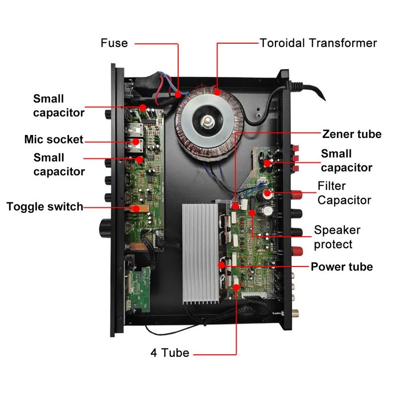AV-80 Stereo Digital Technology Power Amplifier 2.0 Channel HIFI Audio Home Theater Amplifiers FM Receiver USB SD bluetooth 5.0_voghion.com