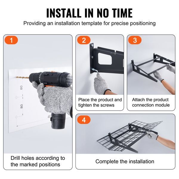 Garage Storage Shelving, 2 Pack, 6 X 2 Ft Heavy Duty Garage Shelves Wall Mounted, 1000 Lbs Load Capacity(Total) Garage Storage Rack Floating Shelve_voghion.com