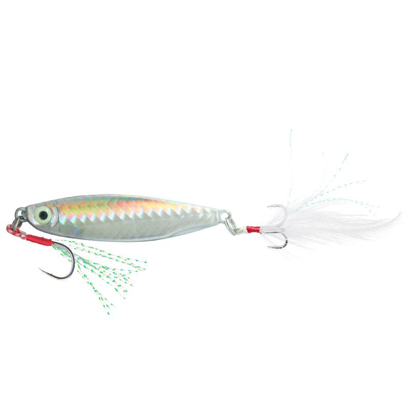 Luya Wzmocnione Pióro Trzy Haki Slow Shake Blade Glitter Bait Twarda Przynęta Sprzęt Wędkarski_voghion.com