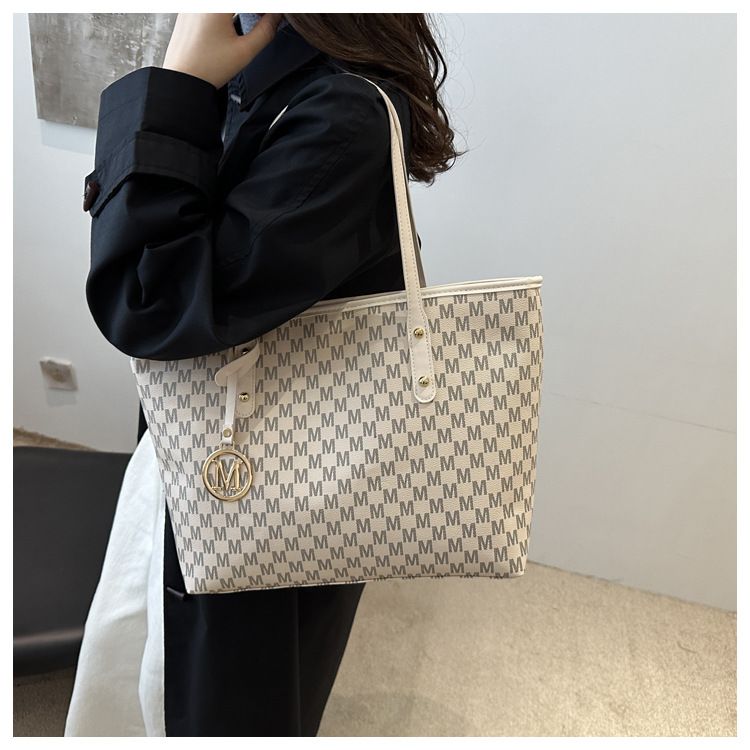 Borsa da ascellare grande da donna Do&thin - Borsa a tracolla alla moda per lavoro e uso quotidiano, morbida pelle PU con doppi spallacci_voghion.com