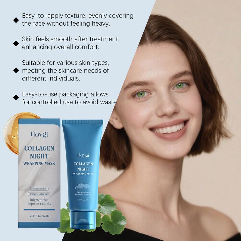 Maschera peel-off per la cura della pelle al collagene HOYGI, detergente delicato, esfoliante, idratante e nutriente_voghion.com