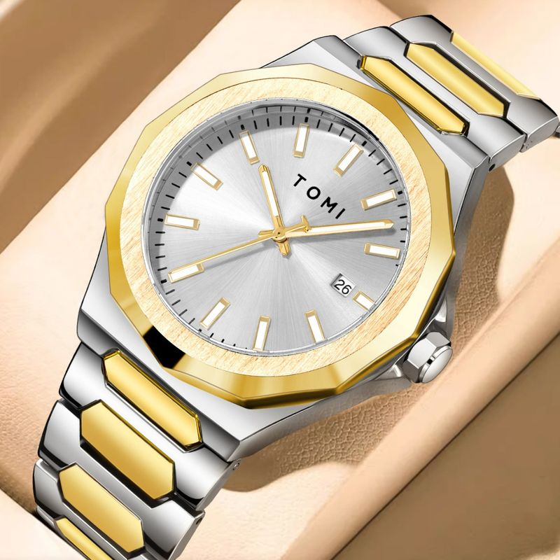 New Waterproof Calendar Non-Mechanical Brooch Gift Box Set Watch Men_voghion.com