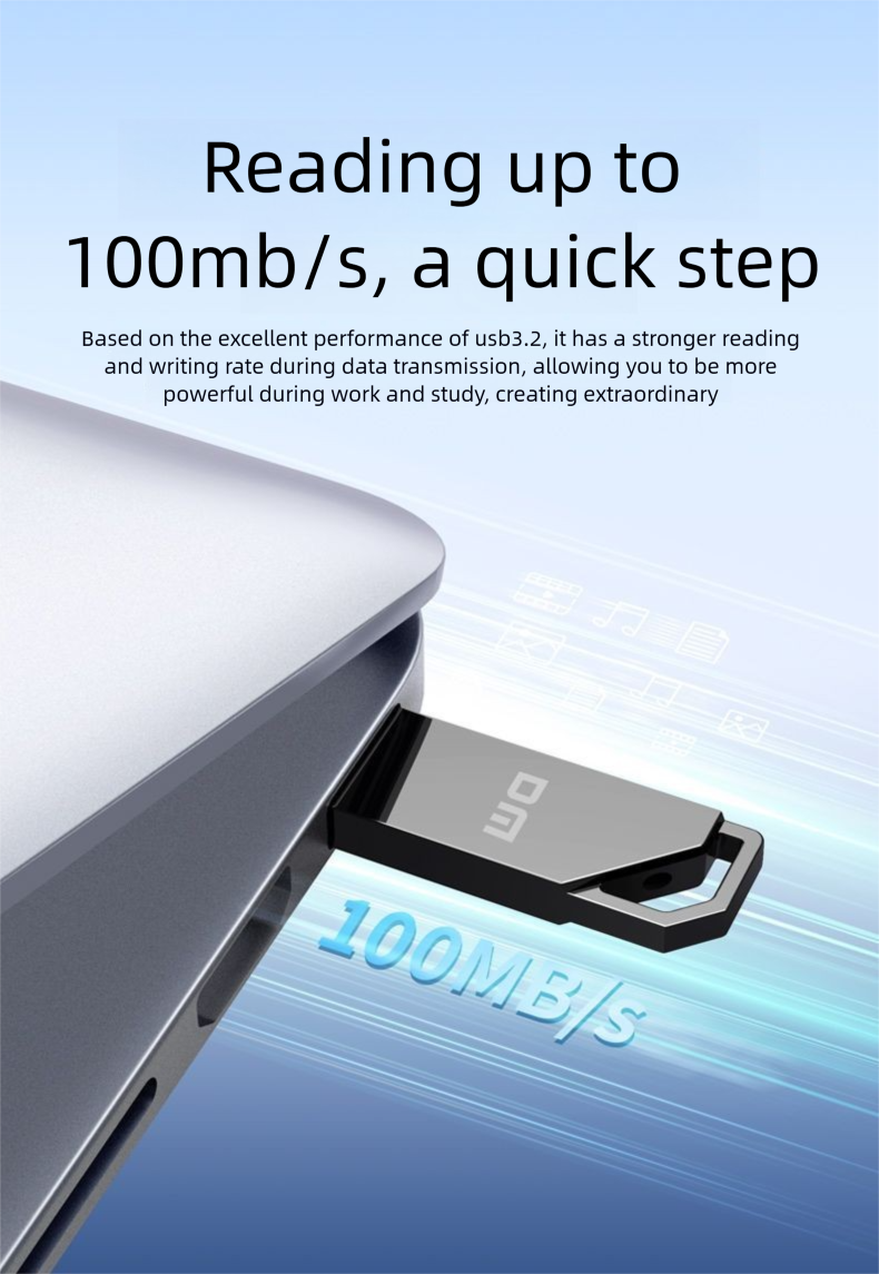 DM Damai High-Speed USB 3.2 Metaal 32GB/64GB/128GB Mini Auto Computer Kantoor Kleine Flash Drive_voghion.com