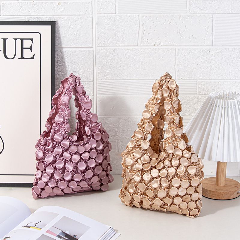 Borsa a mano antirughe e restringimento Magic Stretch Bubble da donna con fodera interna a forma di riccio triangolare a forma di ananas_voghion.com