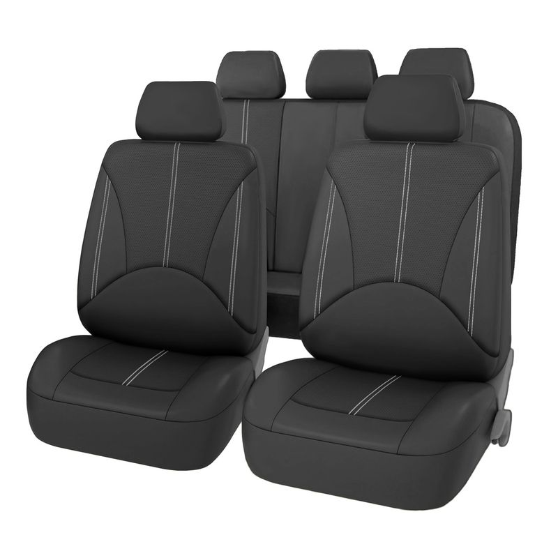 General Autositz 9-teilig PU-Leder Auto Vier Jahreszeiten General Sitzkissenbezug_voghion.com