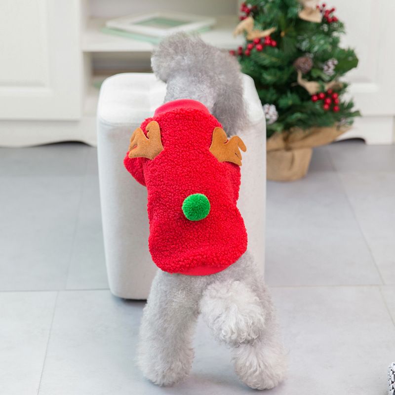 Kerstmis Huisdier fleece Kerstman Dennen Eland Haarbal Ster warm en comfortabel_voghion.com