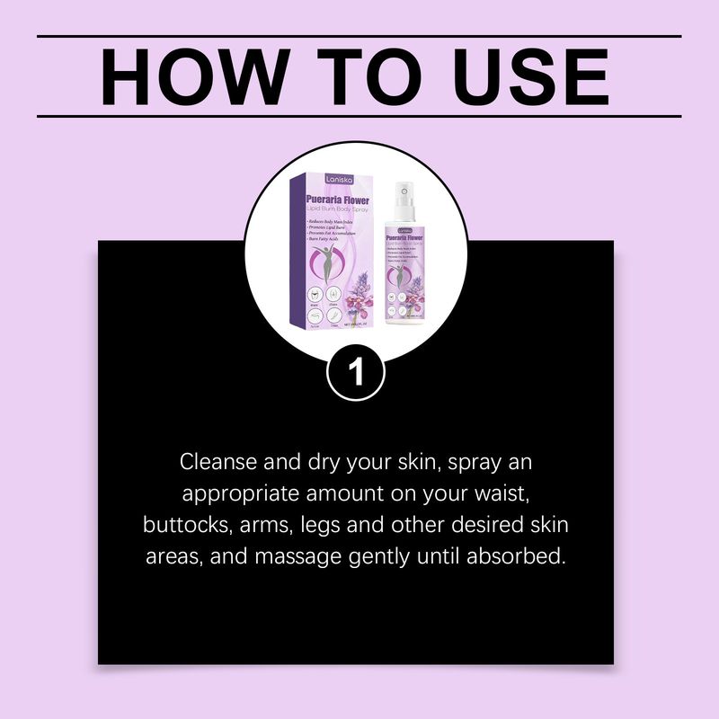 LANISKA Kudzu Flower Body Care Lightweight And Easy To Absorb Non-Sticky Skin Suitable For Daily Spray_voghion.com