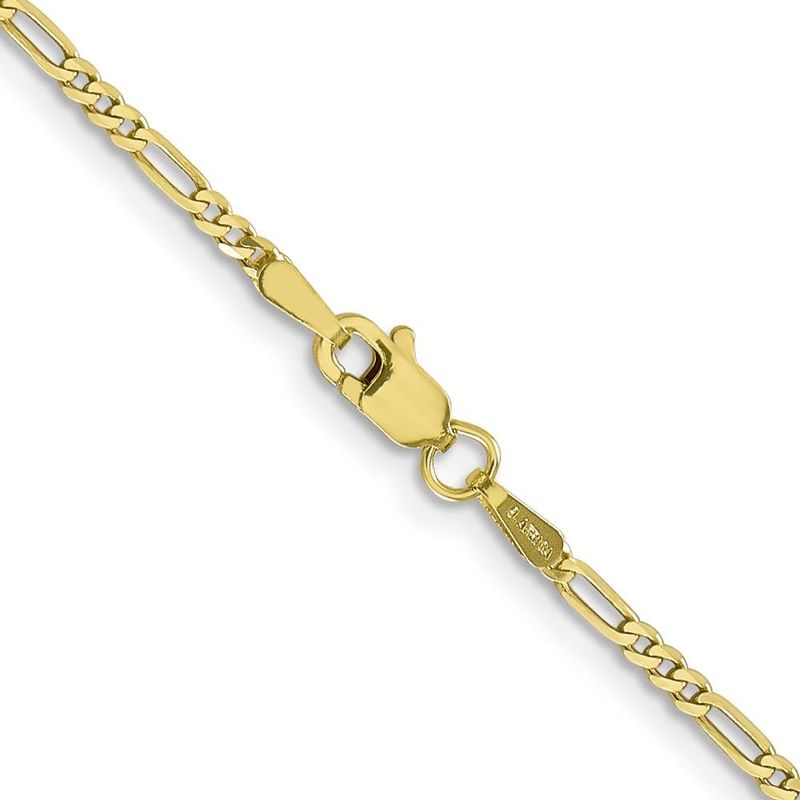 10k 1.75mm Flat Figaro Chain_voghion.com