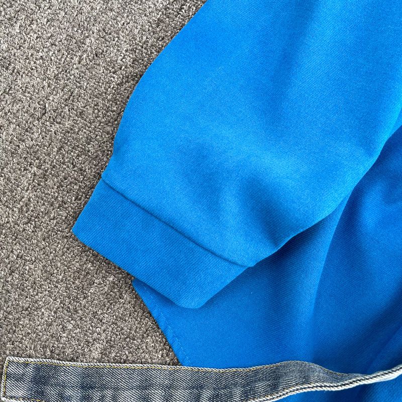 Women's Clothing autumn and winter new retro Hong Kong style temperament single breasted shirt skirt single breasted denim splicing A line dress_voghion.com