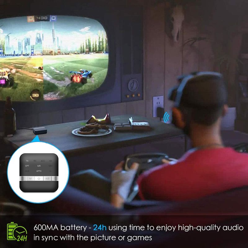 Bluetooth uyumlu 5.0 Verici Alıcı AptX HD Düşük Gecikmeli CSR8675 Kablosuz Adaptör Uzun Mesafe Sinyalini Destekler_voghion.com
