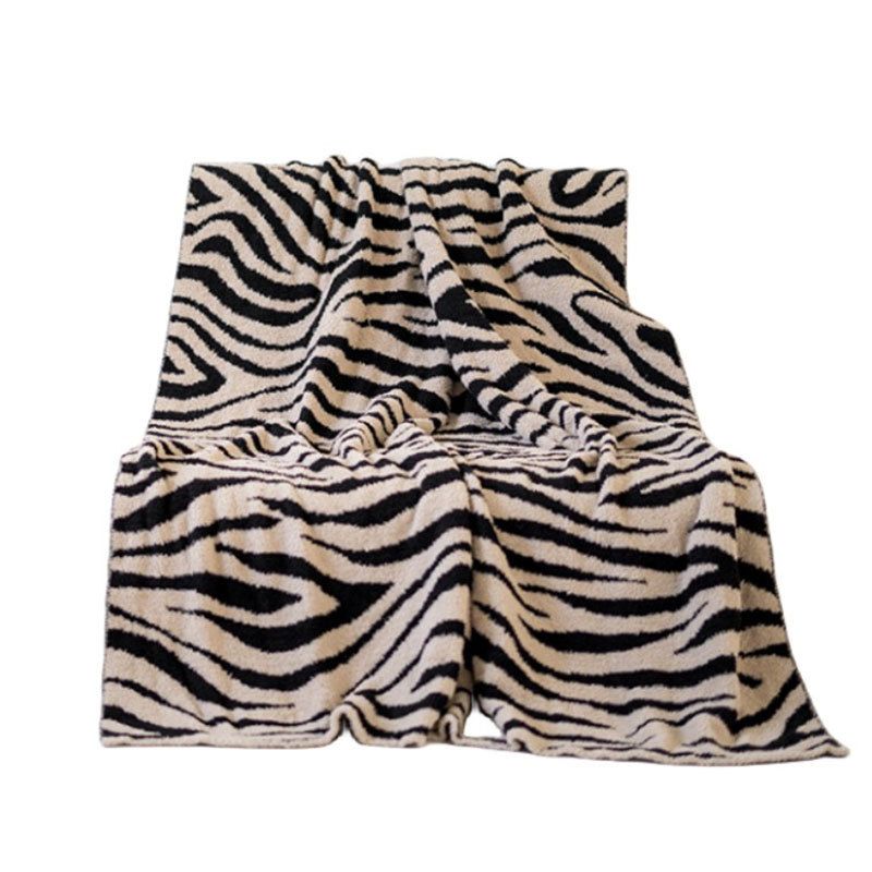 Zebra-Druck-Sofa-Abdeckung Halbplüsch Büro Mittagessen Luft dekorative Decke_voghion.com