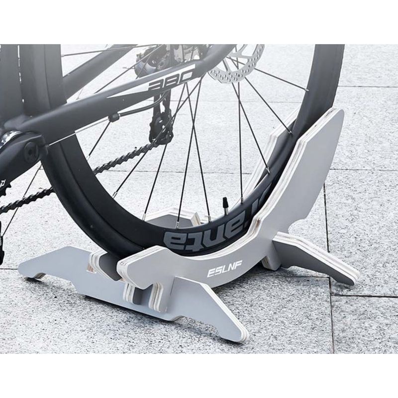 Bicycle parking rack, convenient placement for road bikes, wooden support frame, mountain bike indoor display rack_voghion.com