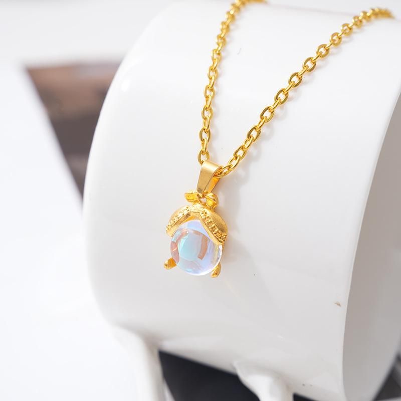 Collana con ciondolo a forma di coccinella con micro intarsi in cristallo, per donna, innocuo, con insetto, regalo_voghion.com