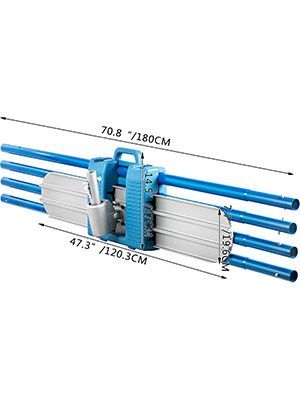 VEVOR Bull Float Magnesium Concrete Float 48 X 8" Round End Concrete Float Tool Cement Tool Bull Concrete Kit Bull Float With 4 Float Handle Bull Float Bracket Concrete Tools Finishing Bull Float_voghion.com