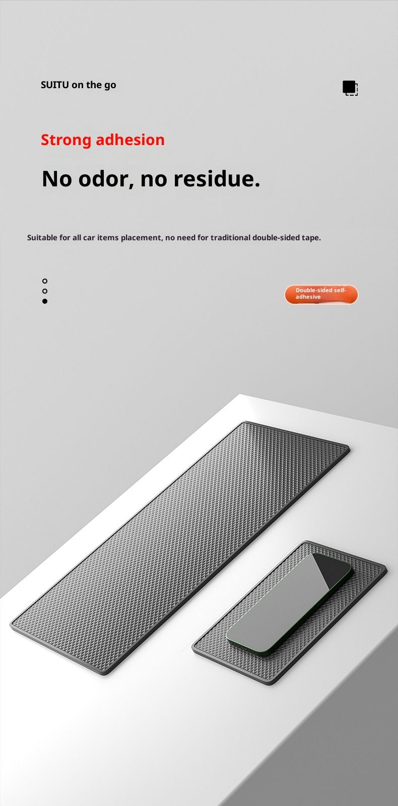 Xiaodeng Silikonmatte für Armaturenbrett, hitzebeständig, für Autoinnenraum, Handyhalterung, kreative Anti-Rutsch-Matte_voghion.com