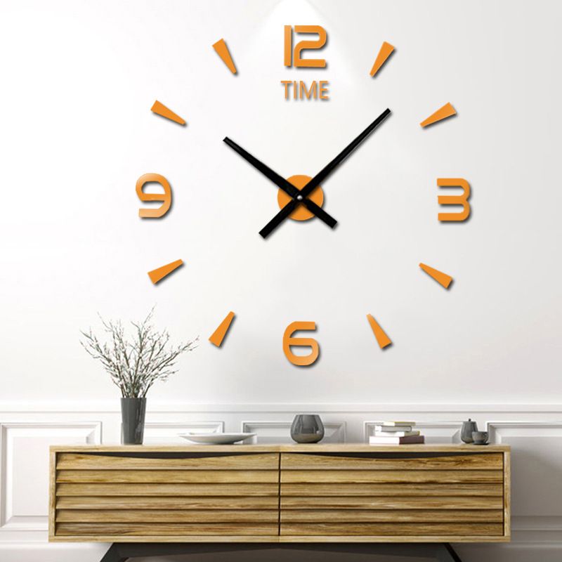 Dreidimensionales Acryl-Wohnzimmer, TV-Hintergrund-Wandaufkleber, leuchtende Uhr, kreative dekorative Uhr_voghion.com
