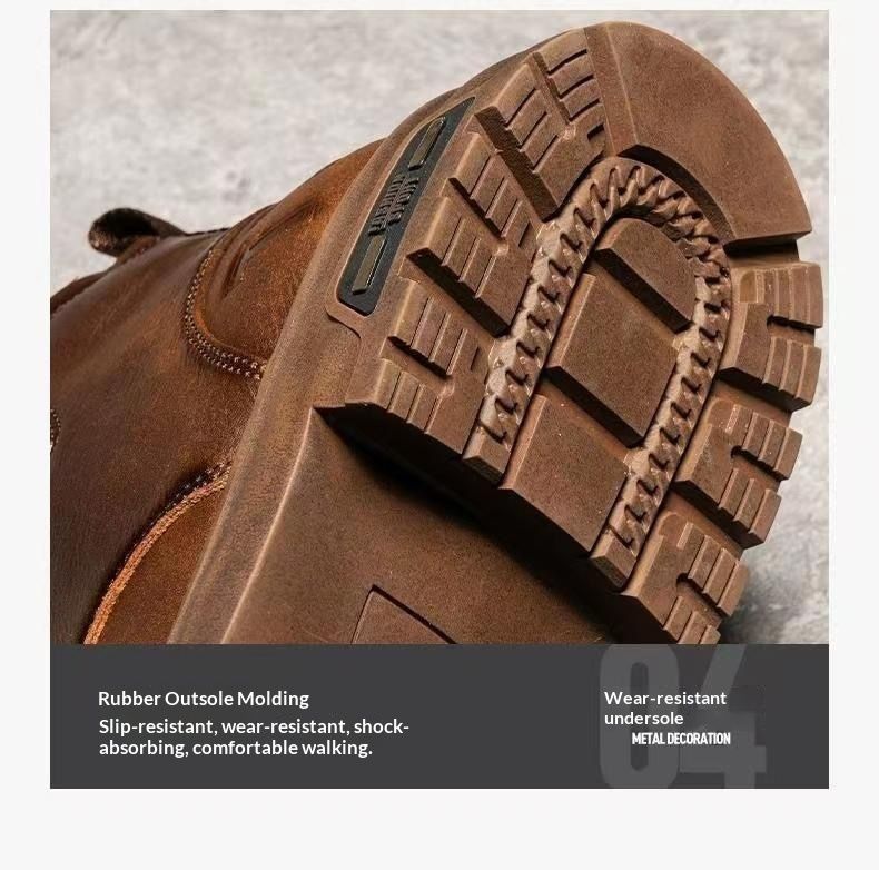 Glide Herbst/Winter 2024 Neue Saison Martin Arbeitsstiefel Retro Britische Herren Warme Fleece Trendige Mode Freizeitschuhe_voghion.com