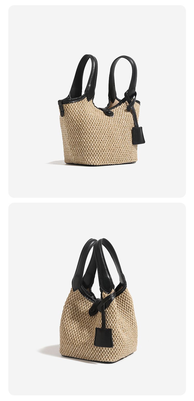 Borsa a tracolla in paglia da donna, borsa da spiaggia in rattan fatta a mano, tracolla in pelle intrecciata a mano, pochette in paglia, borsa da vacanza_voghion.com