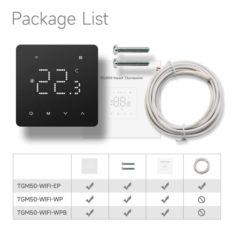 Chaudière à gaz intelligente Tuya / Thermostat ou thermostat WiFi Chauffage électrique Thermorégulateur Fonctionne avec Alexa Google Home_voghion.com