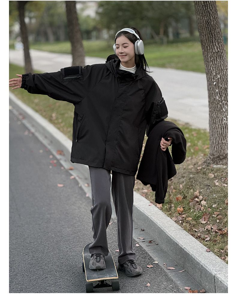 Sormrooper pour hommes et femmes, veste intérieure en polaire amovible trois en un, veste de randonnée d'extérieur pour couple automne et hiver_voghion.com