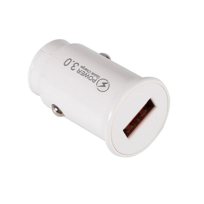 Muziekfestival QC3.0 USB-autolader Mini-enkele interface mobiele telefoonlader_voghion.com