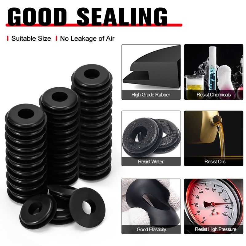 100 kosov tesnil Glad Hand, gumijaste podložke Gladhand, okrogle elastične tesnilke za traktorje, zavorne cevi, zračne cevi, tovornjake, prikolice 10028_voghion.com