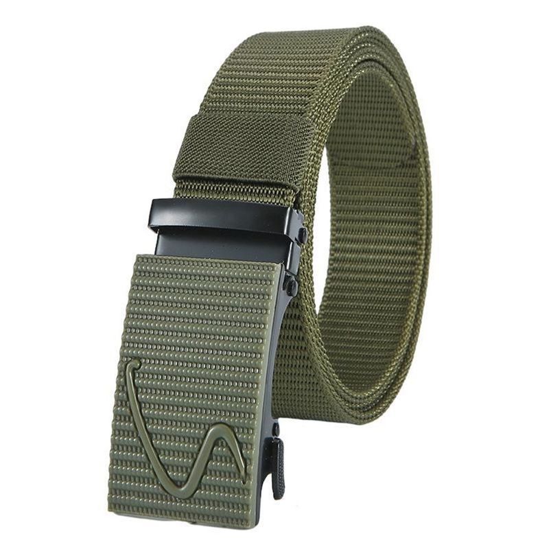HOT Outdoor Elastic Casual Breathable Alloy Buckle Tactical Waistbelt Nylon Belt_voghion.com