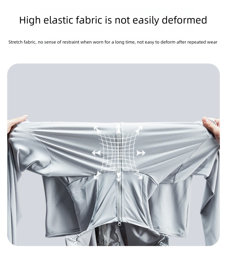 Sommerkleidung für Paare, ultradünn, atmungsaktiv, Sonnenschutz, UV-Schutz, Windjacke in Übergröße mit Kapuze, Eisseidenhaut_voghion.com
