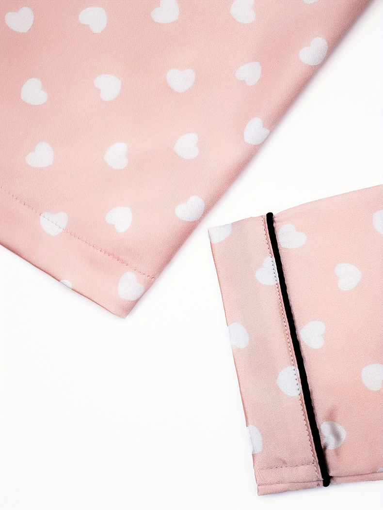 Ropa de casa con estampado romántico para bebé, conjunto de pantalones de manga larga para niñas, pijamas para niños de otoño_voghion.com