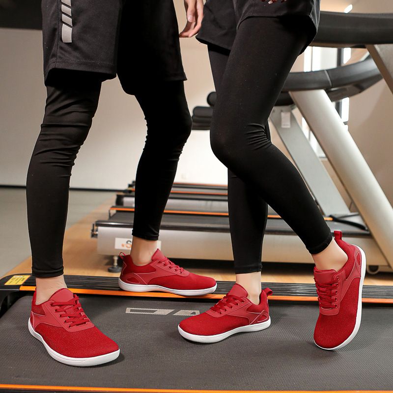 Wide Last For Male Female Couples, Barefoot Fly Woven Mesh Surface, Breathable Non Slip Soft Sole, Indoor Running,_voghion.com