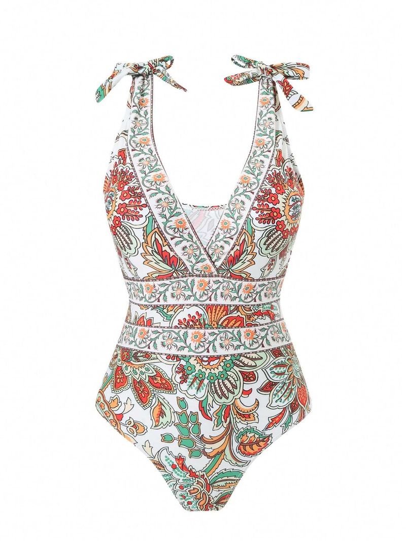 Maillot de bain une pièce style ethnique pour femme, vêtements de plage, source chaude_voghion.com