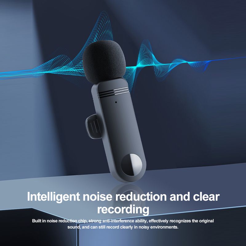 2.4G Wireless Lavalier Microphone Audio Video Recording Mic For Live Broadcast Guide System Gaming Phone_voghion.com